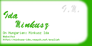 ida minkusz business card